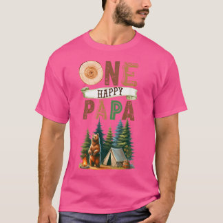 Ett Lycklig Pappa Camper första födelsedag Camping T Shirt
