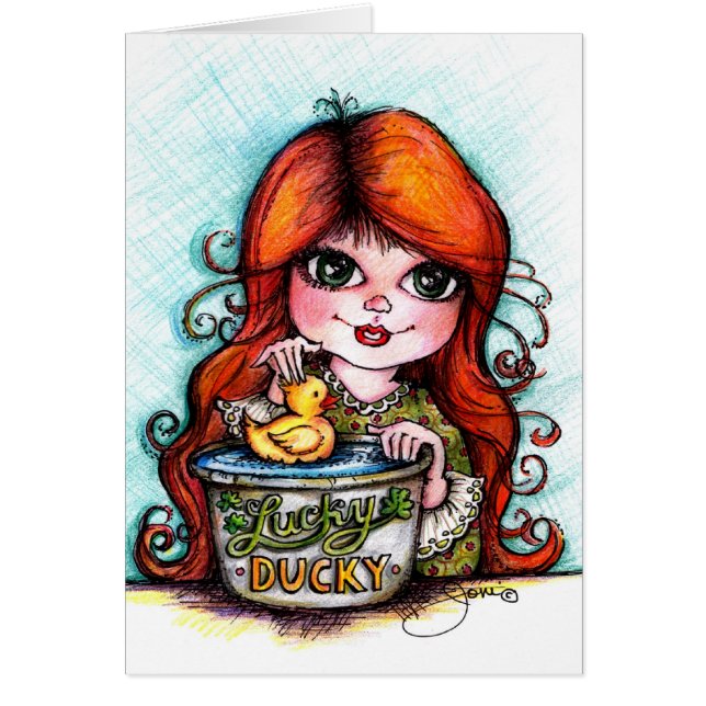 Ett lyckligt Ducky! Hälsningskort (Framsidan)