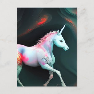 Ett Magic Unicorn-vykort Vykort