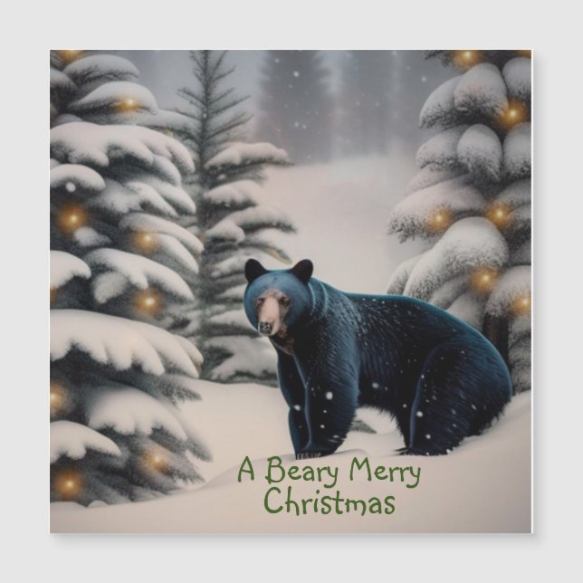 Ett magnetkort för Beary God jul (Framsida)