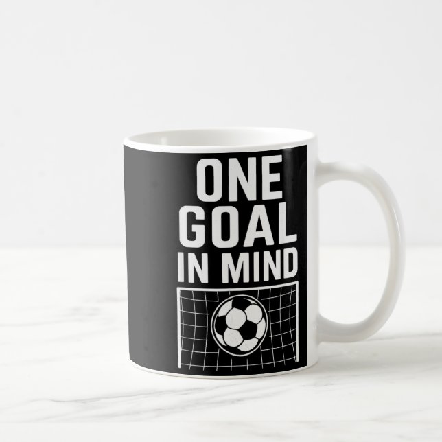 Ett mål i åtanke - Fotbollstema &amp; Motivation Kaffemugg (Höger)