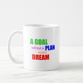 Ett mål utan plan är bara en drömkaffe Mugg
