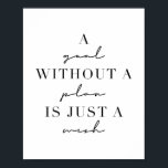 Ett mål utan plan är bara en önskan poster<br><div class="desc">Ett mål utan plan är bara en önskan</div>