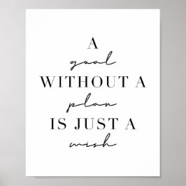 Ett mål utan plan är bara en önskan poster