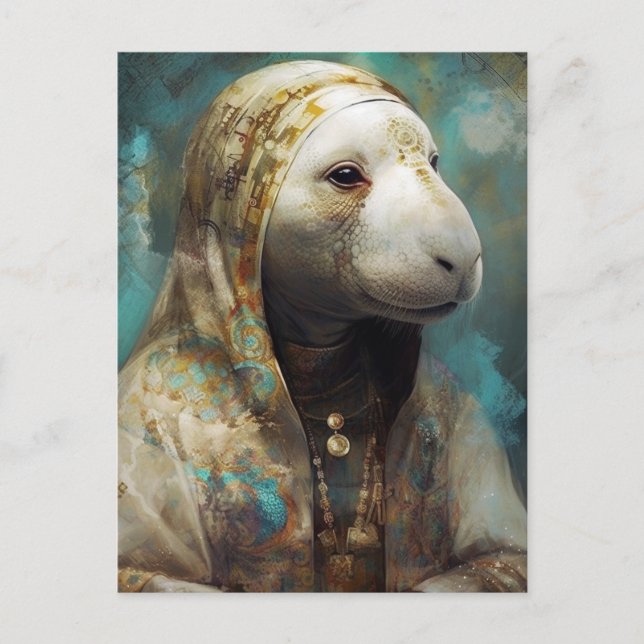 Ett Manatee-vykort Vykort (Framsida)