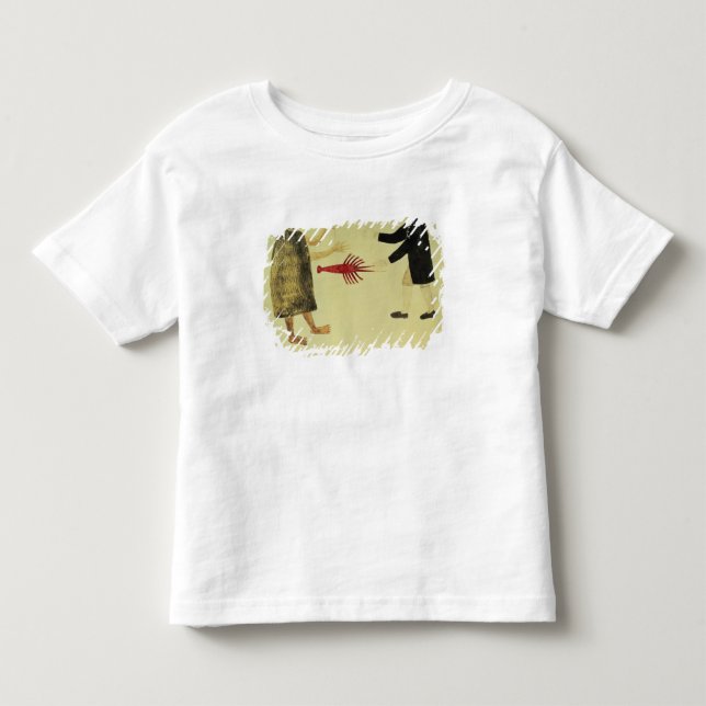 Ett Maori bartering en kräfta T-shirt (Framsida)