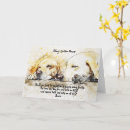 Ett mappat kort för Bedtime Prayer-Hund