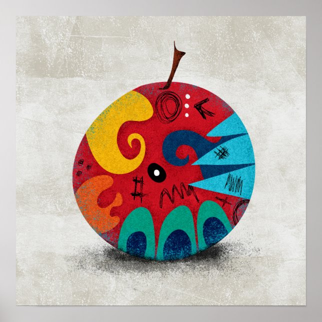 Ett märkligt äpple Poster väggkonst (Framsidan)