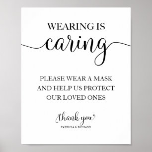 Ett masktecken för att ta emot Bära Poster