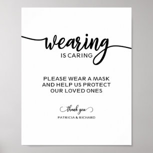 Ett masktecken för att ta emot Bära Poster