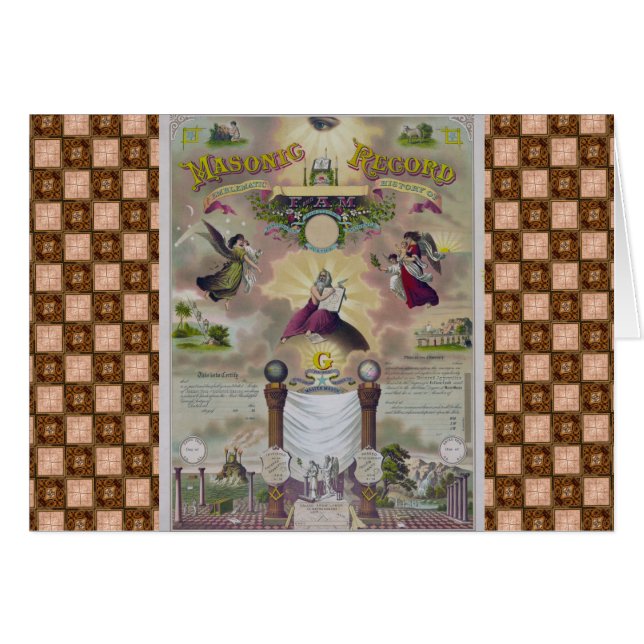 Ett Masonic rekord Hälsningskort (Framsidan Horizontal)
