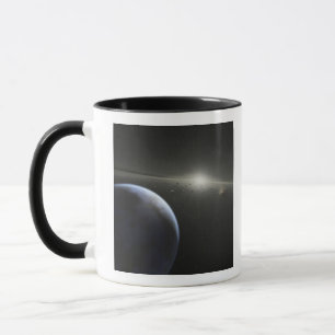 Ett massivt asteroidbälte i omlopp runt om en mugg