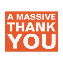 Ett massivt vykort för Tack