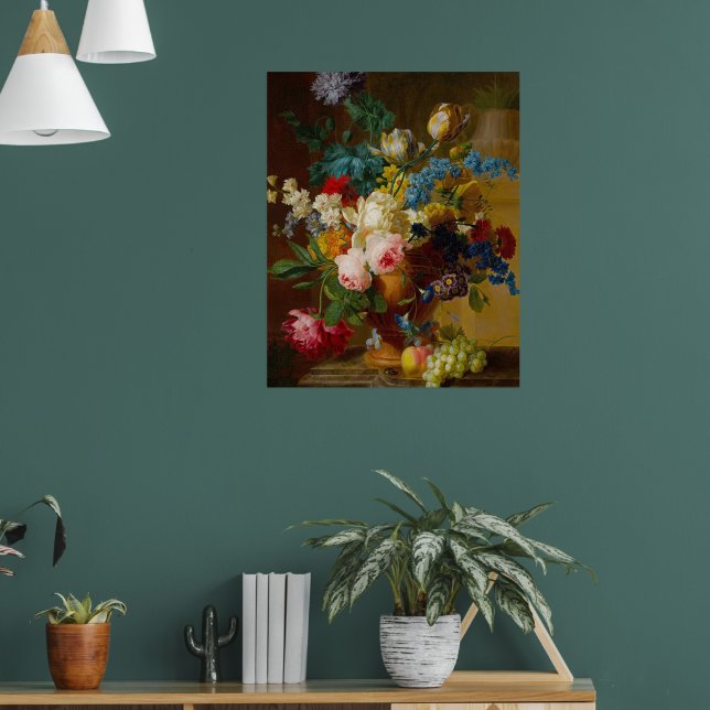 Ett mästerverk för tidslös Blommigt Poster (Vardagsrum 1)