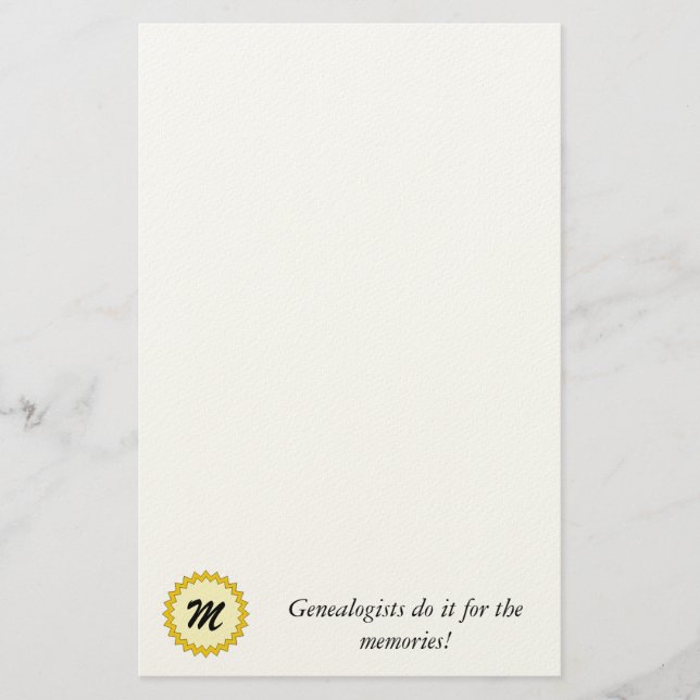 Ett mästerverk - Genealogister gör det för minnen Brevpapper (Framsida)