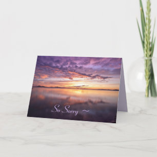 ETT MAUVE HIMLAR SYMPATHY-KORT TACK KORT