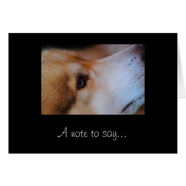 Ett meddelande att säga.. OBS kort (Framsidan Horizontal)