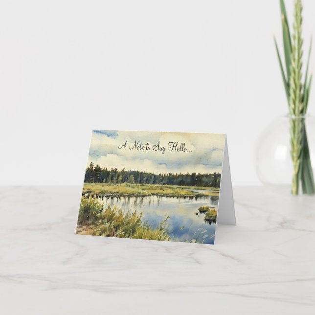 Ett meddelande för att säga Hej.. Tomt antecknings (Framsida)