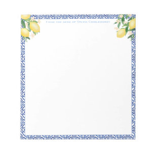 Ett meddelande från Amalfi Citroner Italienska B Anteckningsblock