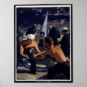 Ett meddelande från Amerika Poster