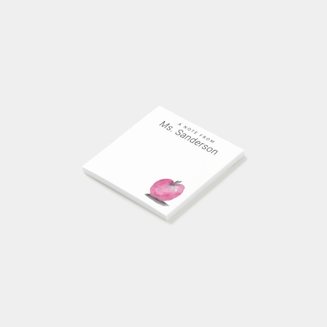 Ett meddelande från Anpassningsbar Teacher Namn Wa Post-it Block (Vinklad)