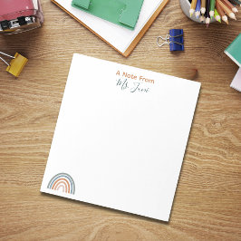 Ett meddelande från Anteckningsblocket Cute Rainbo Anteckningsblock