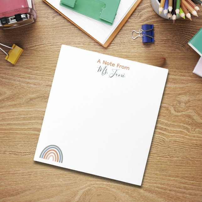 Ett meddelande från Anteckningsblocket Cute Rainbo Anteckningsblock (A Note From Cute Rainbow Teacher Notepad
)