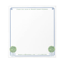 Ett meddelande från | Chic blå grekisk nyckel buxb Anteckningsblock