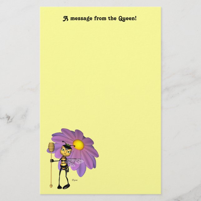 "Ett meddelande från den drottning" - brevpapperet Brevpapper (Framsida)