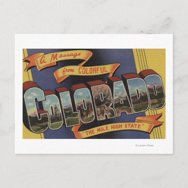 Ett meddelande från det lilla höga läget vykort (Framsida)