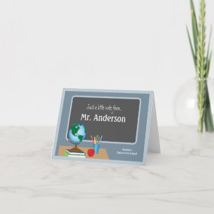 Ett meddelande från Lärare Chalkboard Globe