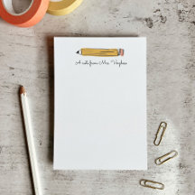 Ett meddelande från lärare Nummer 2 Penna Notisblo