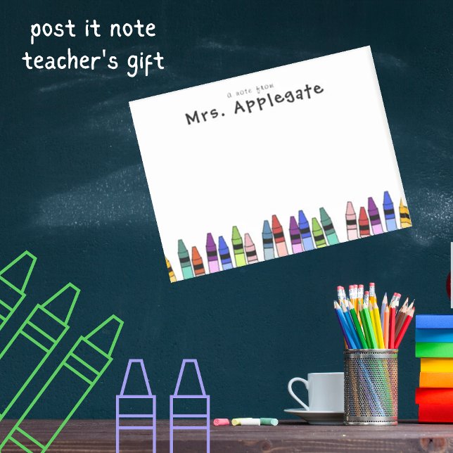 Ett meddelande från lärare post-it block (Skapare uppladdad)