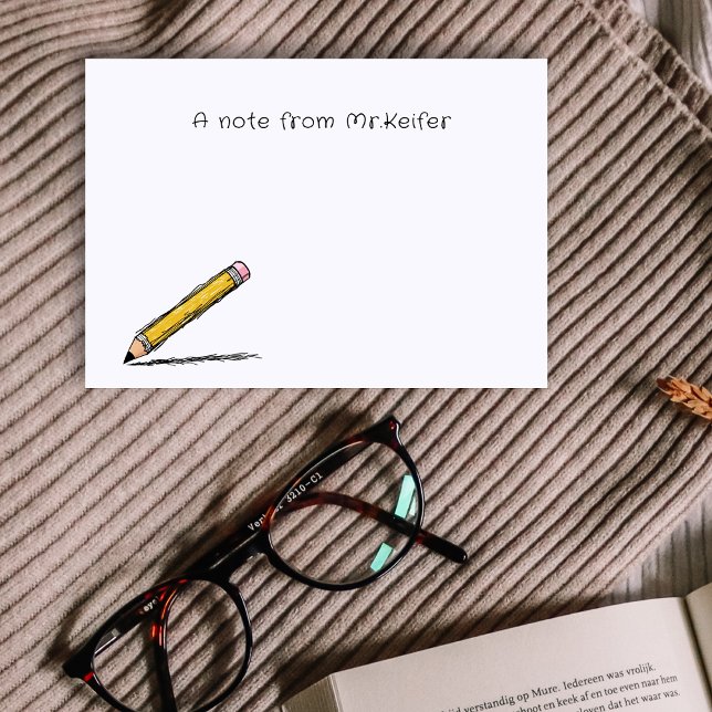 Ett meddelande från lärare som illustrerar enkel p post-it block (Skapare uppladdad)