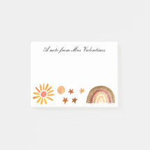 Ett meddelande från läraren Boho Bohemian Watercol