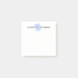 ett meddelande från läraren namn, minimalt gräns post-it block