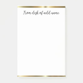 ett meddelande från läraren namn, minimalt gräns post-it block