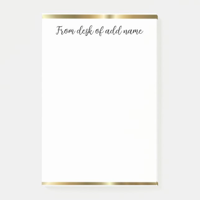 ett meddelande från läraren namn, minimalt gräns post-it block (Framsida)