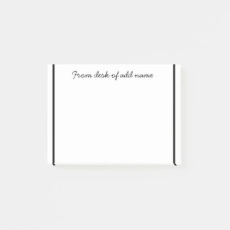 ett meddelande från läraren namn, minimalt gräns post-it block