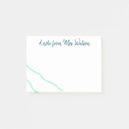 ett meddelande från läraren namn simpel vinkara post-it block