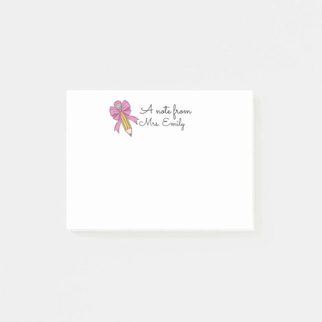 Ett meddelande från lärarpennan post-it block (Framsida)