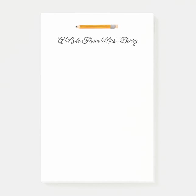 Ett meddelande från lärarpennan post-it block (Framsida)