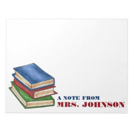 Ett meddelande från Personlig Lärare Bibliotek Bok Anteckningsblock