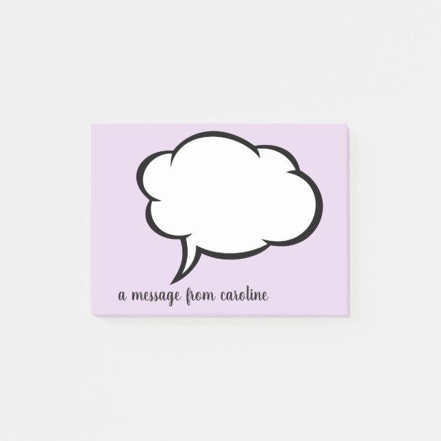 ett meddelande från: Personlig Post-it Block (Framsida)
