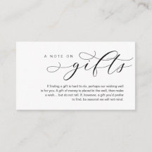 Ett meddelande om bröllopsgåvor, vackert arvslott