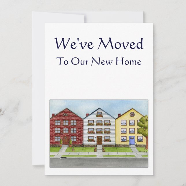 Ett meddelande om Vi har flyttat av bostäder (Framsida)