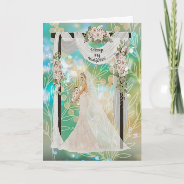 Ett meddelande till Bride från Make på Bröllopsdag (Framsida)