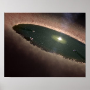 Ett mellanrum, i ett protoplanetary eller poster