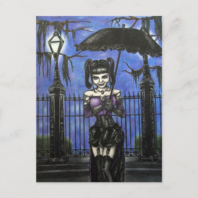 Ett Midnight Stroll Postcard Vykort (Framsida)