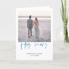 Ett minimalistiskt havsabblått kort